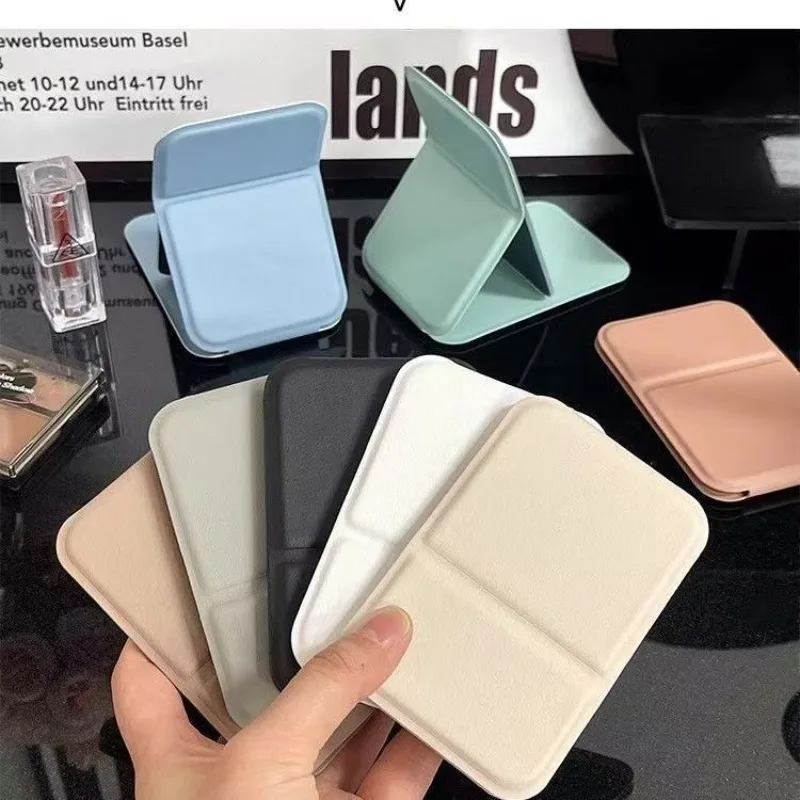 1/4pcs 데스크탑 거울 메이크업 거울 휴대용 접이식 거울 메이크업 거울 HD 데스크탑 스탠드 업 미니 컴팩트 소형 거울 여행