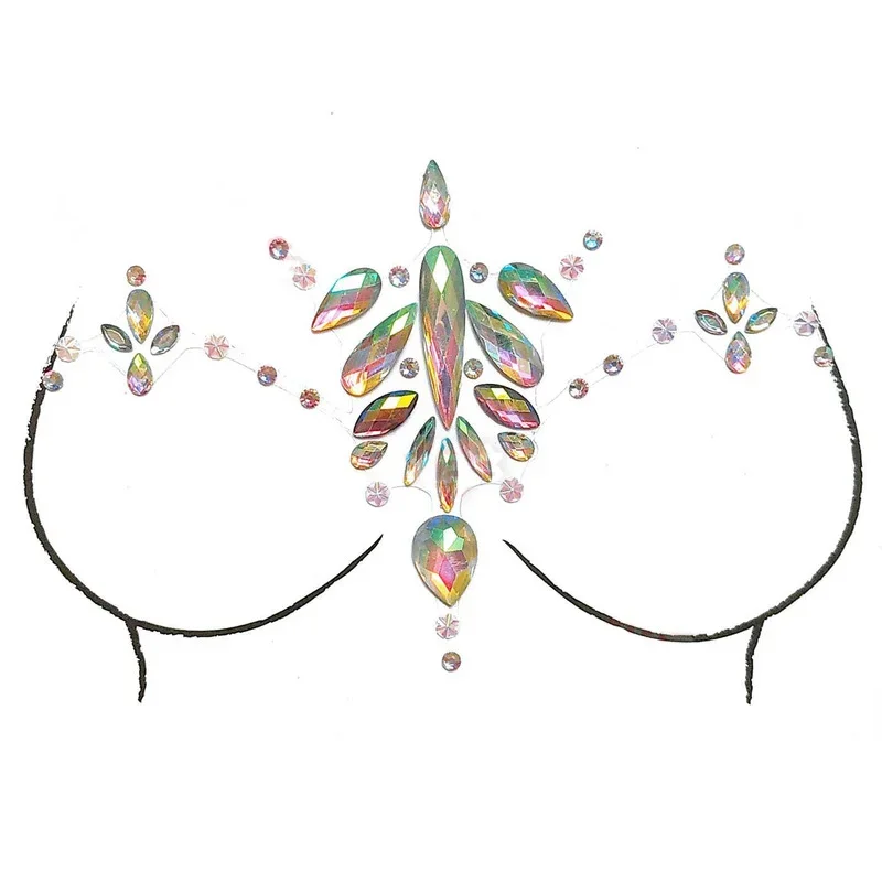 Crystal Diamond Temporary Tattoo Stickers for Women - Rhinestone Face, Chest, and Eyeshadow Decorations