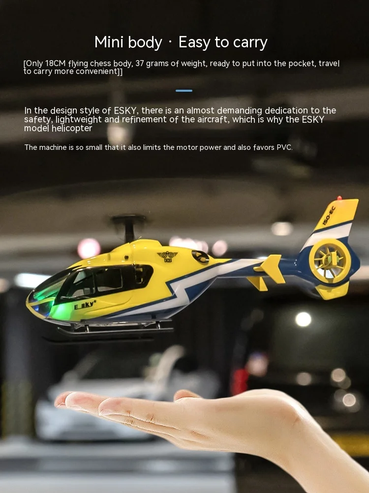 New Esky 150ec Mini Scale 6 Dof Fxz Flight Controller Altitude Hold Flybarless Rc Helicopter Rtf Ec135 Outdoor Toy For Children 4