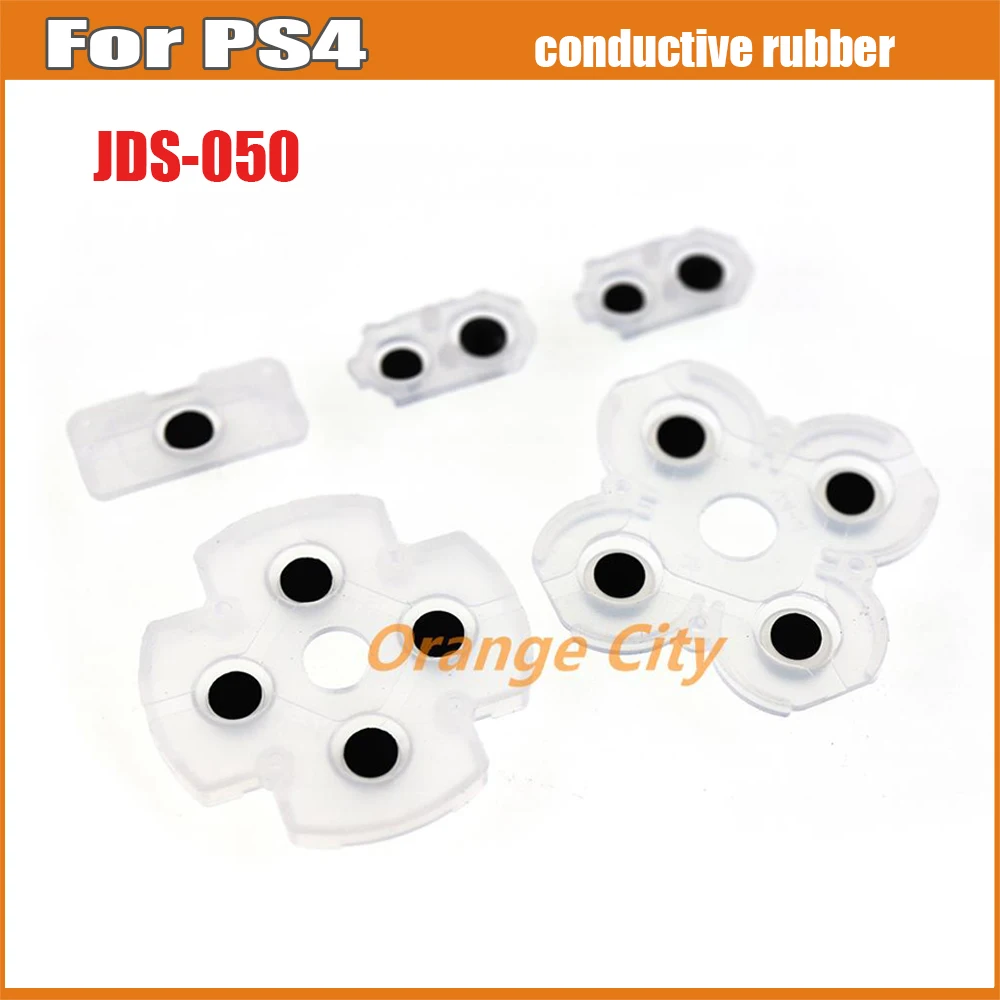 100Set Per Sony Playstation 4 Ps4 Jds-050 Jds-055 5.0 Jdm 050 055 Controller Pulsanti In Gomma Conduttiva Pad