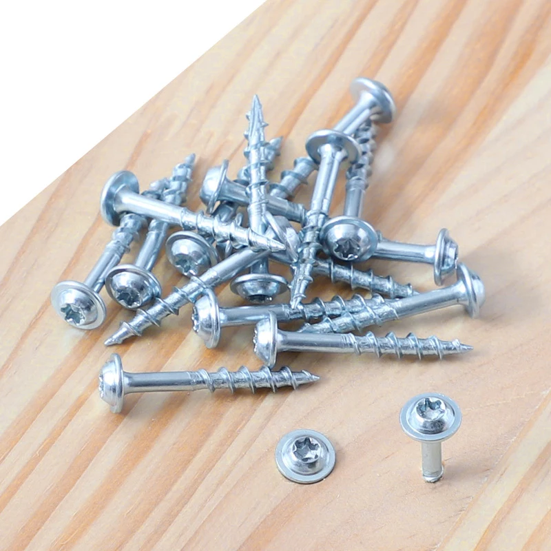 

Woodworking Screws Galvanized Coarse Thread Round Head T20 Phillips Pocket Torx Screws 1-1/4"