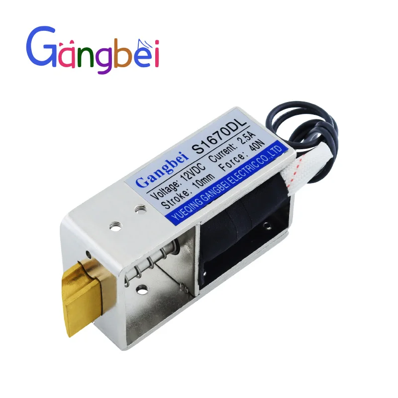 Interruptor de Porta Eletromagnético Push And Pull tipo Interruptor Eletromagnético dc 12v 24v Gangbei-s1670dl