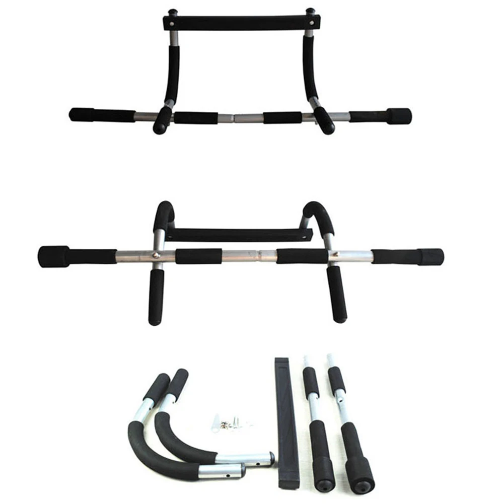 Pull Up Bar No Drilling Steel Chin Up Bar Max Limit 100KG Door Mounted with Padded Handles for Home Gym Strength Trainer