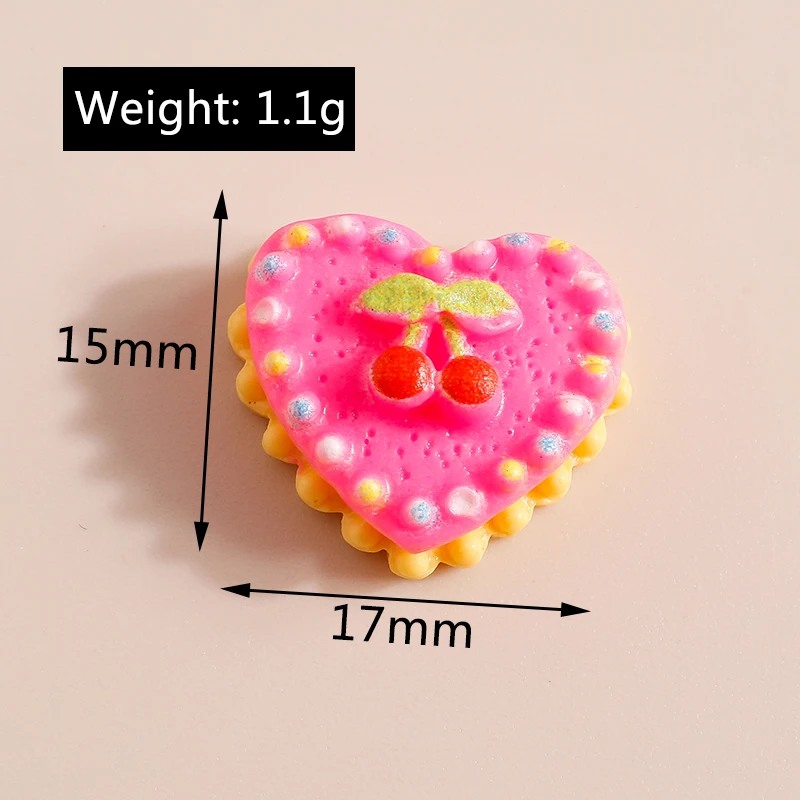 Leslie 10 Stück Niedliche Mini-Kuchen Eiscreme Donuts Flache Rückseite Harz-Cabochons Scrapbooking DIY Schmuck Haarspangen Dekoration – Detail 17