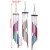 New 12 Tubes Wind Chimes Pendant Aluminum Tube Metal Pipe Wind Chimes Bells Balcony Outdoor Yard Garden Home Decoration 1PC 3