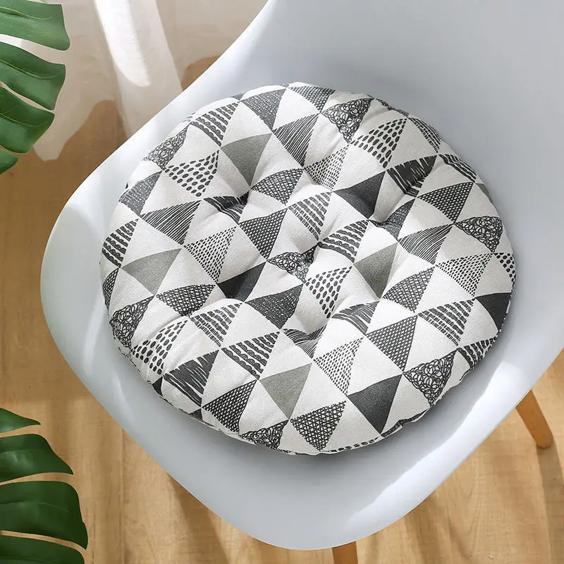 Cuscino Rotondo In Velluto Per Sedia – Diametro 58 Cm Spessore 10 Cm – Grigio