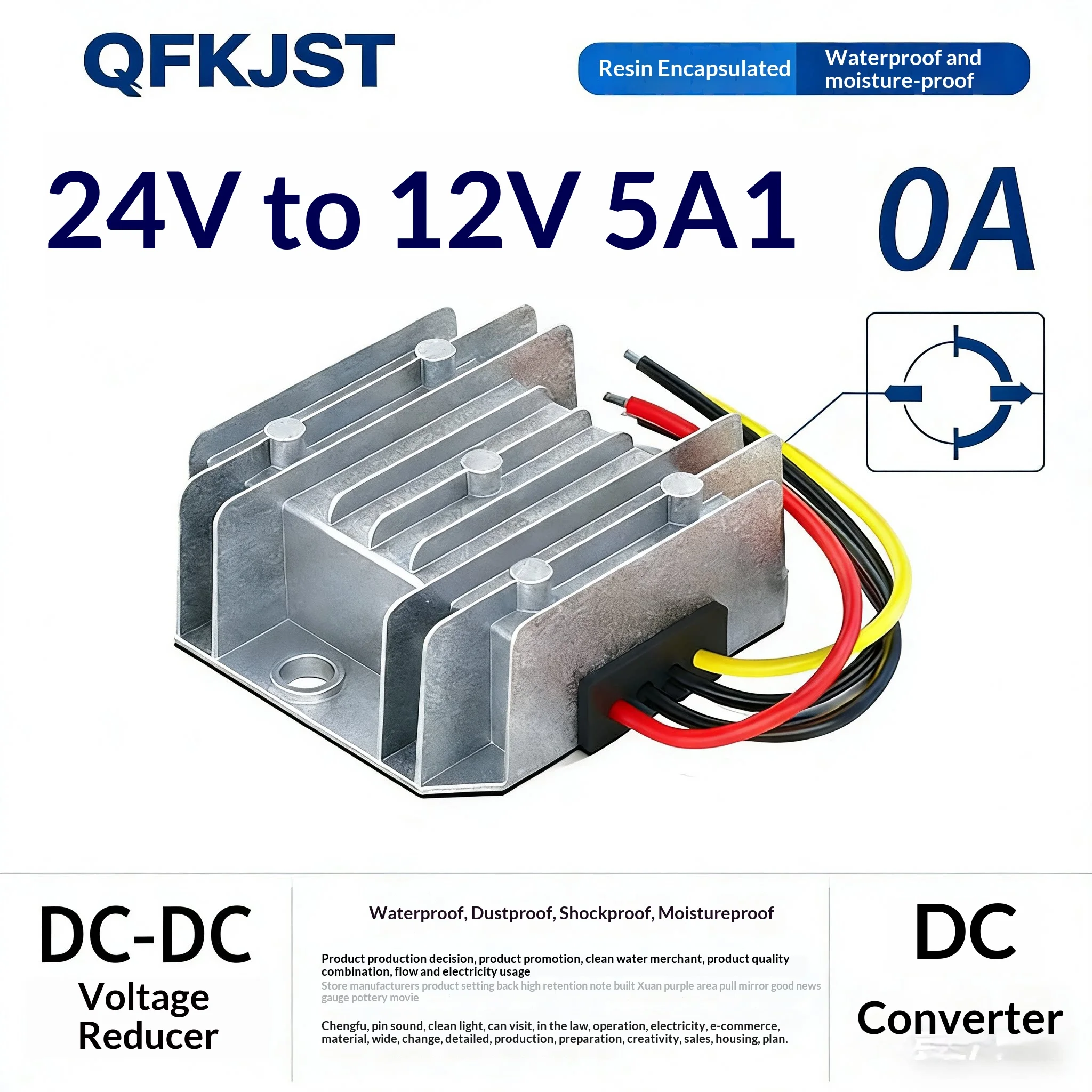 DC-DC 차량 탑재형 24V5V 컨버터 DC 전원 모듈 전압 감소 모듈