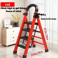 3/4/5-Step Folding Ladder with Anti-Slip Pedals, Heavy Duty Portable Step Stool for Home and Commercial Use 3