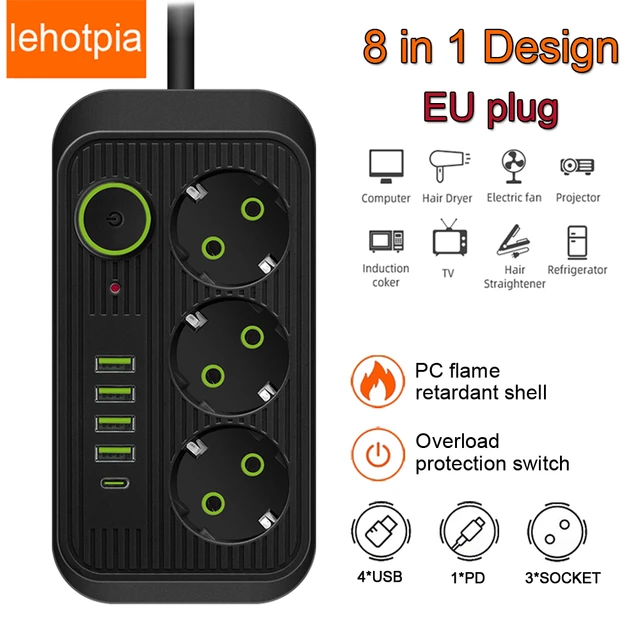 Smart Digital Charging Extension Socket 4USB Fast charger Ports Universal Multiprise  USB Power Adapter Socket EU US Plug - AliExpress