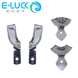 Dental Impression Trays Dentist Tools Stainless Steel Upper Lower Denture Holder Dental Lab Laboratory