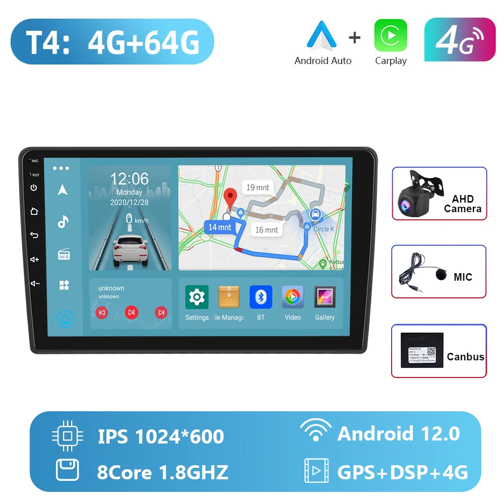 Podofo Autoradio pour Citroën Berlingo 2015-2018 avec Carplay sans Fil  Android Auto,Autoradio à écran Tactile IPS de 9 Pouces,8 Core  2+64G,Supporte Bluetooth/WiFi/Liaison Miroir/GPS+caméra arrière :  : High-Tech