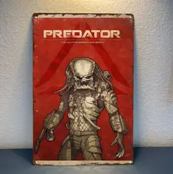 Predator Movie Vintage Metal Poster Tin Sign - 20x30cm Wall Art Decor - Aluminum 14x20cm (Aluminum sign)