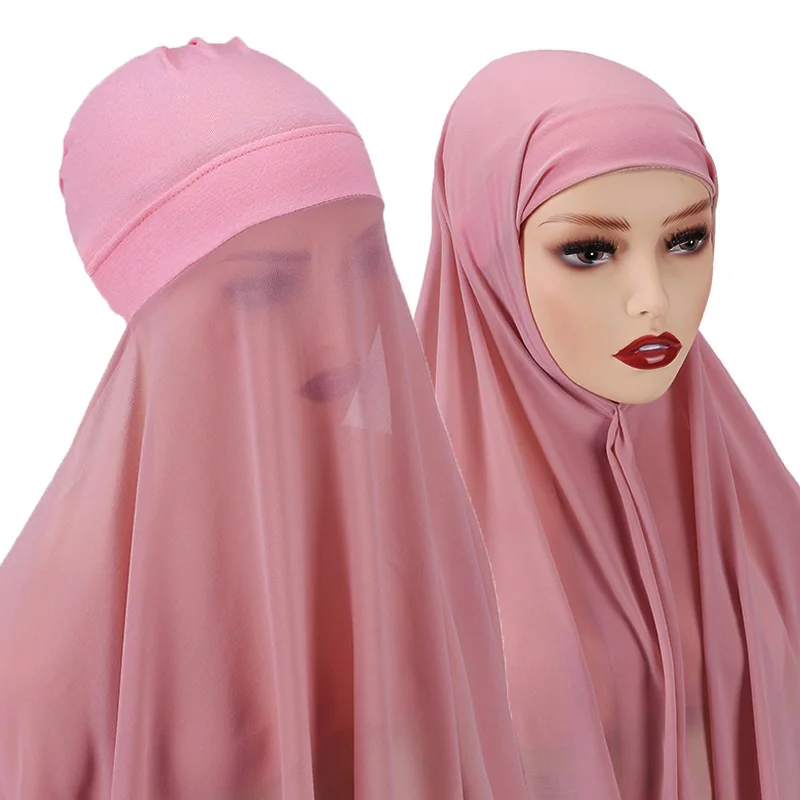 Muslim Headwear Head Scarf Muslim Sets Hijab Hats Shawl Scarf for Women