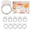 10pcs Self Adhesive Ceiling Hook 2/3cm Hanging Hook with Binding Ring Clear Wall Hook Decor for Christmas Party Kitchen Bathroom 1