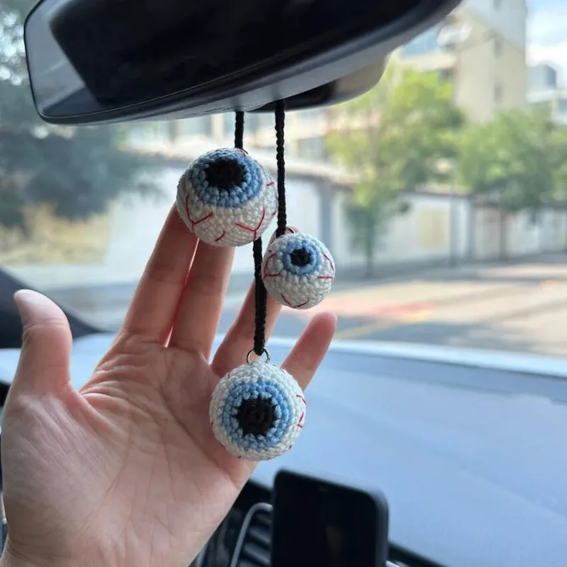 Three Eyes Car Mirror Hanging Accessories for Women and Teens