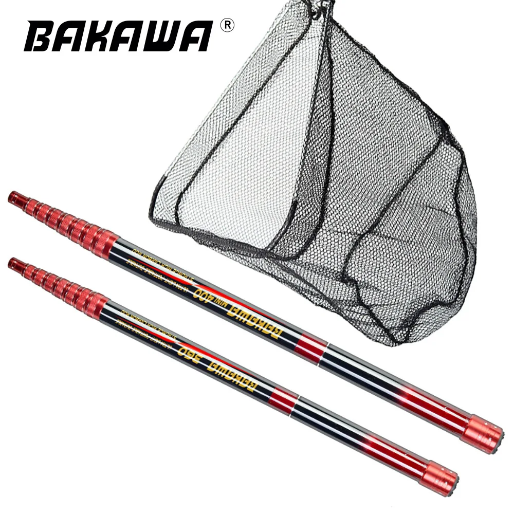 BAKAWA Fishing Net Telescoping Foldable Landing Net Pole Lightweight