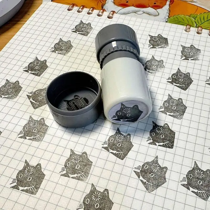 노트북 파일 데스크 조직에 적합한 고양이 테마 스탬프 플라스틱 질감