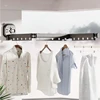 Retractable Drying Rack Suction Cup No Punching Aluminum Alloy Wall Mounted Portable Folding Laundry Hangers for Travel Home 1