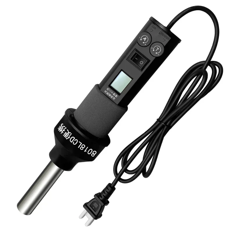 

220V 450W 450 Degree LCD Adjustable Electronic Heat Hot Air Gun Desoldering Soldering Station IC Rework 4 Nozzle 8018LCD