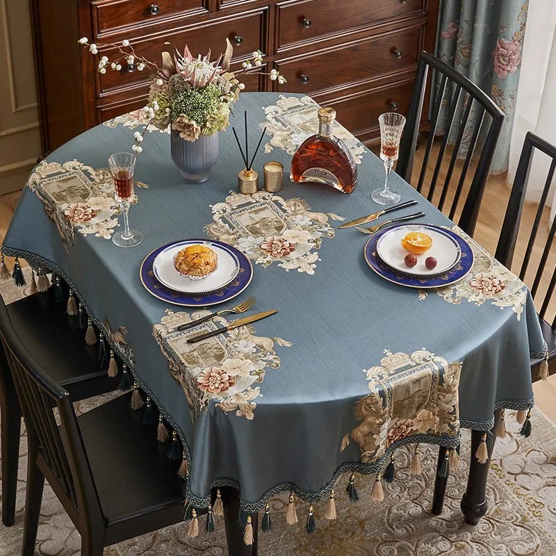 Tablecloth Oval Dining Table Tablecloths Coffee Tables Jacquard
