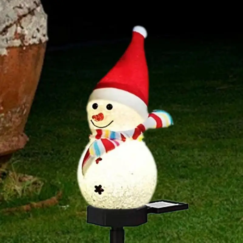 Snowman Stake Lights Waterproof Outdoor Solar Lights Solar Christmas Decorations Outdoor Christmas For Garden Patio 5