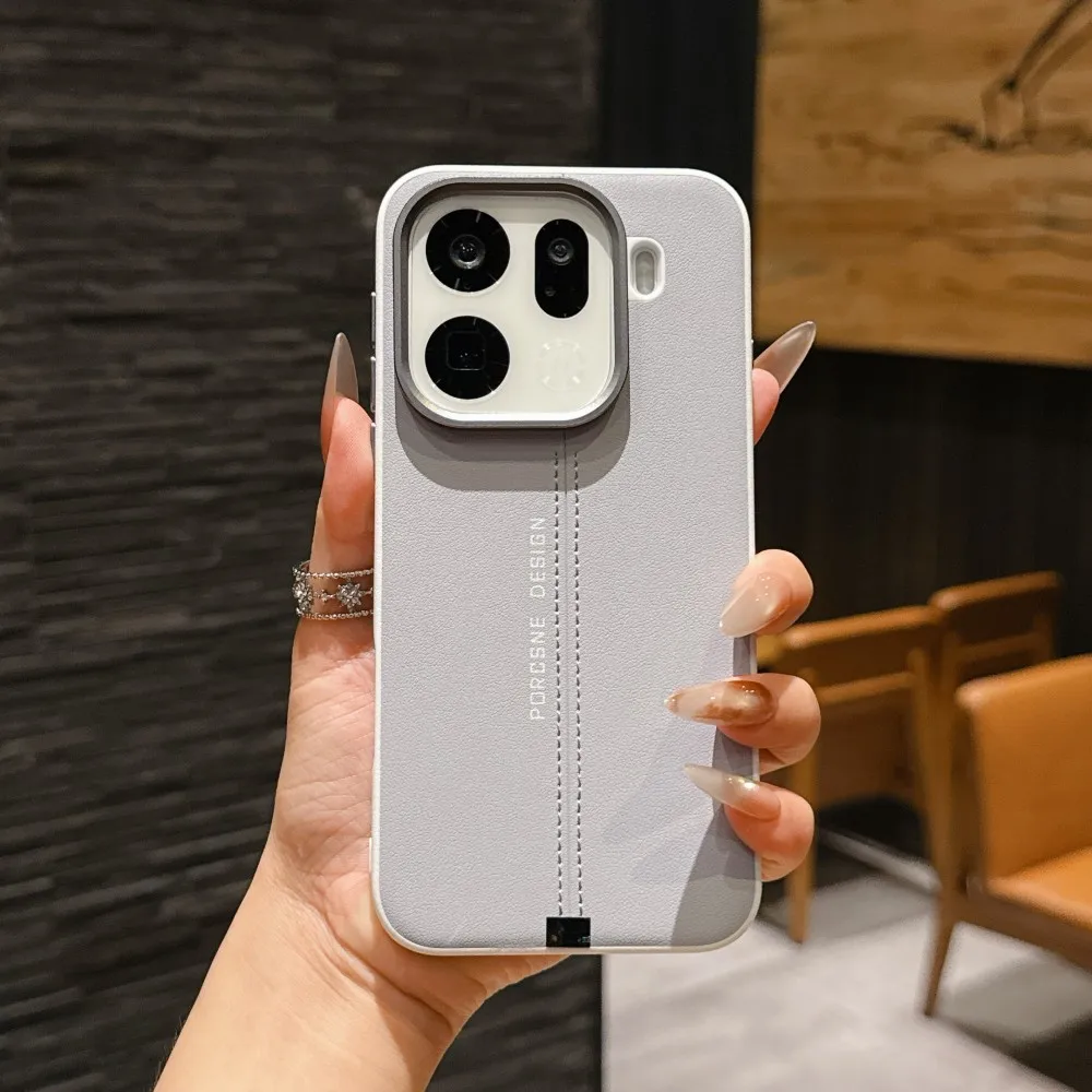 Luxury PU Leather Magnetic Wireless Charging Protective Back Cover Case