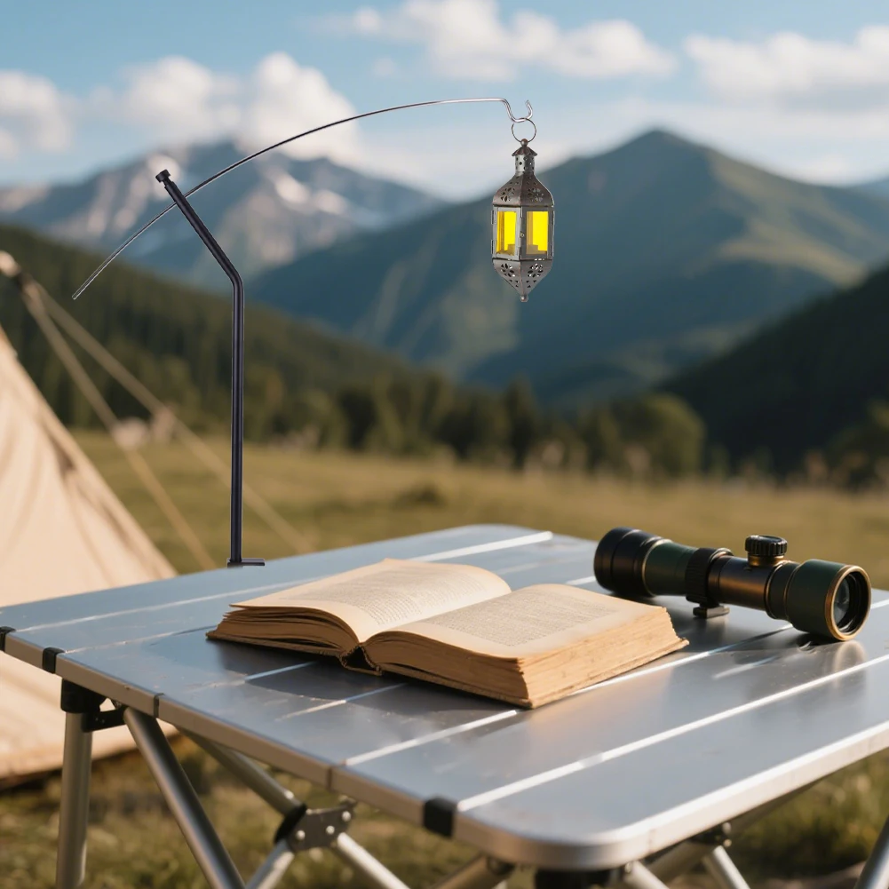Outdoor Portable Light Hanger Aluminum Alloy IGT Table Lantern Hanger Portable Lamp Bracket for Outdoor Camping Hiking