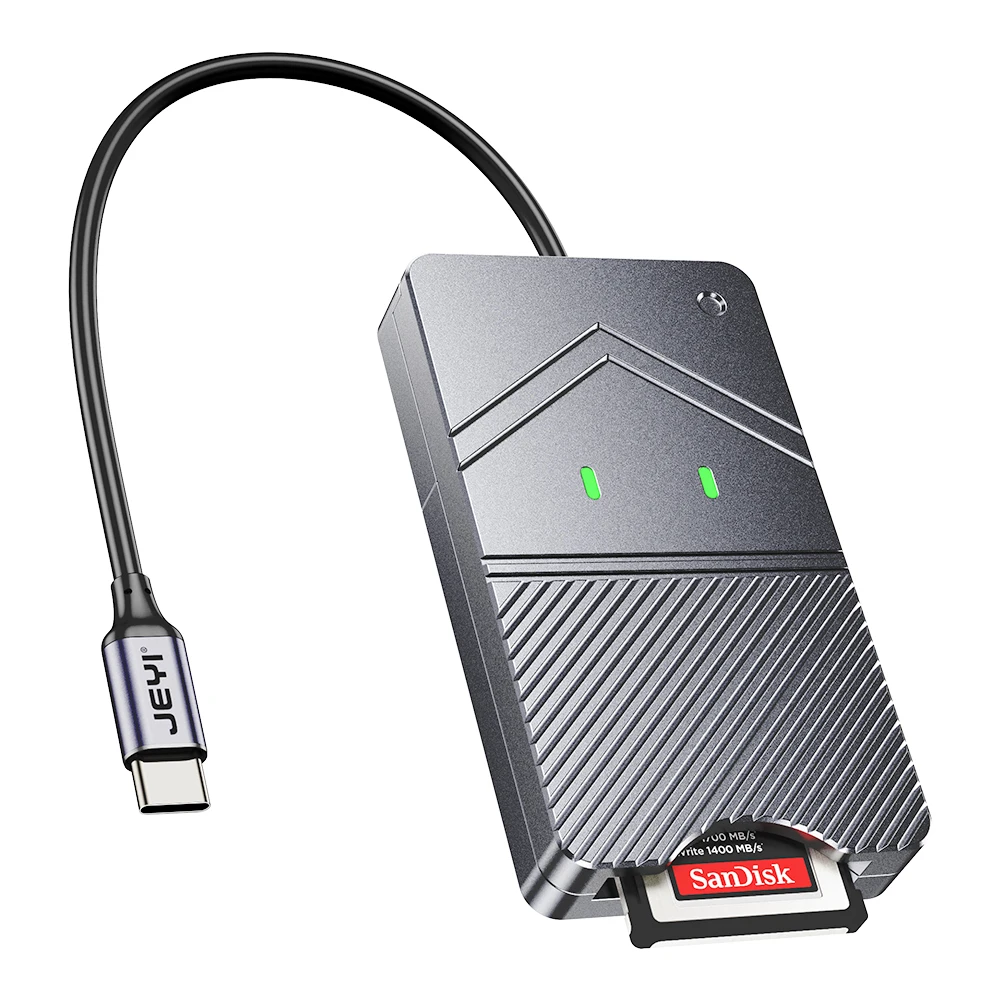 JEYI CFexpress Card Reader, USB 3.2 Gen2 10Gbps CFE Type B Reader, Aluminum Case Memory Card Adapter For Windows/MacOS/Android