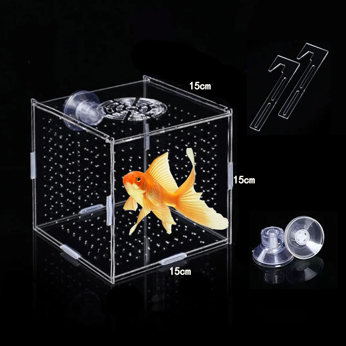 Hamiledyi Acrylic Breeding Isolation Box - Transparent Aquarium Hatchery For Guppy