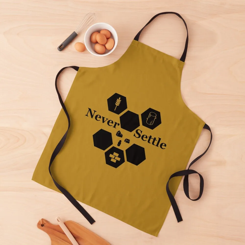 

Never Settle - With All the Pieces Apron apron funny