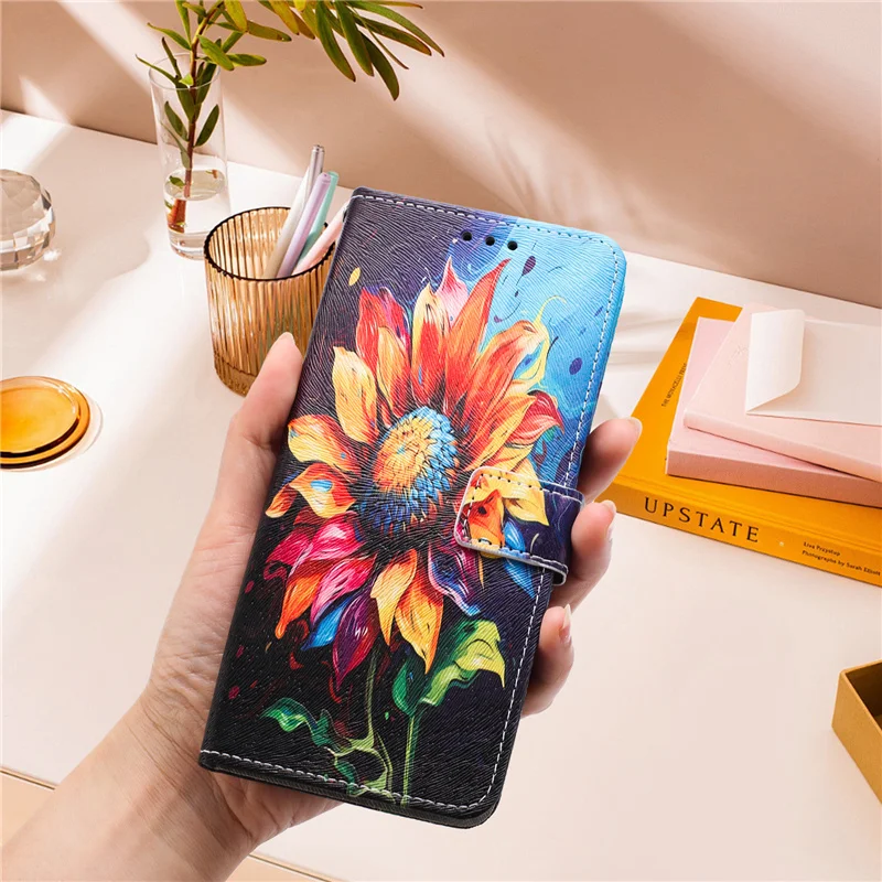 Luxury Leather Flip Wallet Book Cover - Universal Protective Phone Case