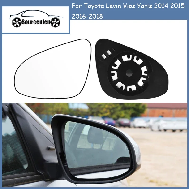 

Автомобильное боковое зеркало, стеклянный объектив для Toyota Levin Vios Yaris 2014 2015 2016-2018, автомобильное стекло для зеркала заднего вида 879310D660 8796106670