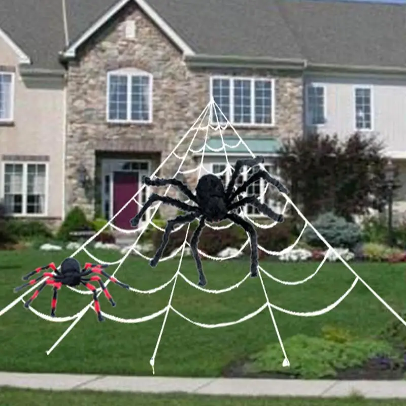 Halloween Spider Web Decorations Halloween Decorations Outdoor Spooky Triangular Spider Web Party