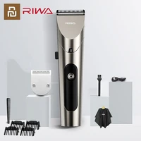 Youpin RIWA Hair Clipper,With LED Screen Washable,Haircut Men,Cordless Rechargeable Cutting Machine Trimmer,Barber Steel Head 1