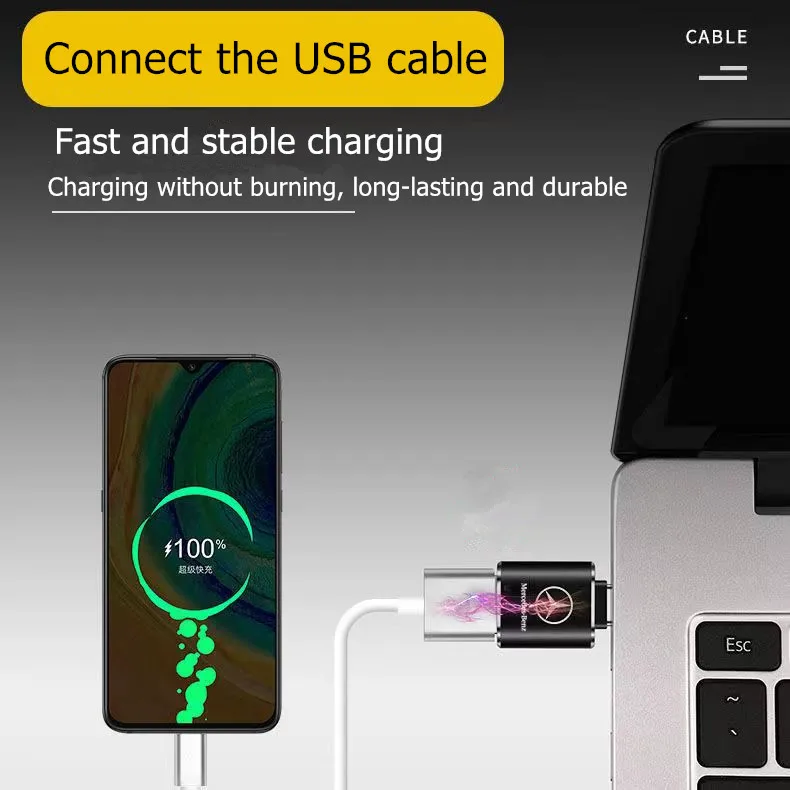 메르세데스 벤츠 A클래스 C200L GLC GLK CLA 차량용 타입-C to USB B/C/E/S 3.0 인터페이스 미니 컨버터 충전 어댑터