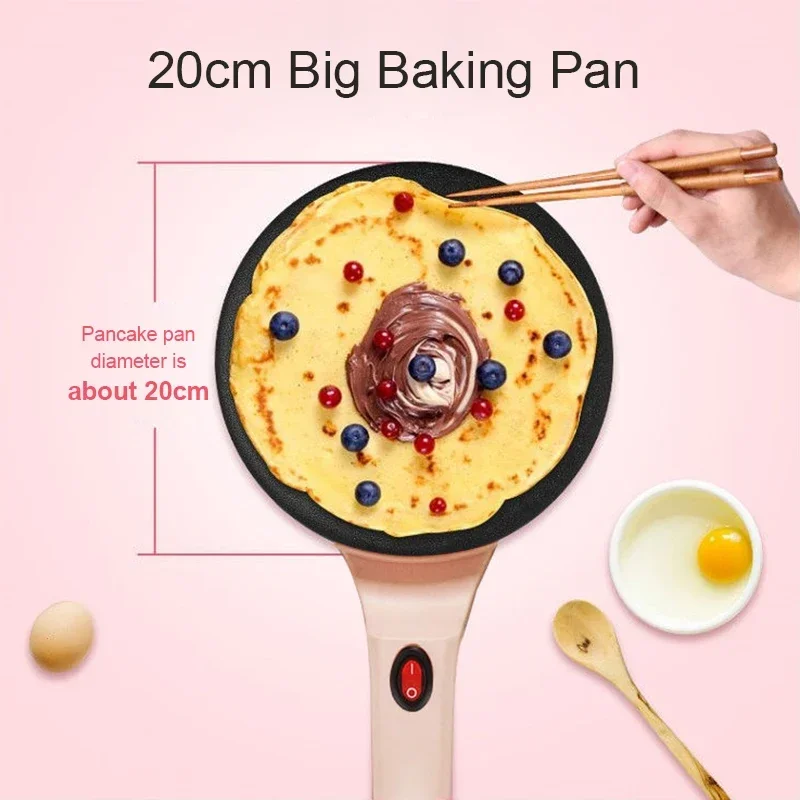 Electric Crepe Maker Pie Baking Pan Pancake Cooking Machine Pizza Griddle Cooker 110V/220V Non-stick