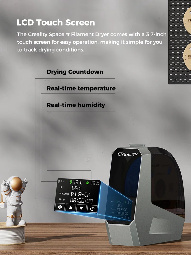 Creality Space Pi Filament Dryer Box Efficent drying Adjustable 45℃-70℃ 360° Hot-Air Heating For Creality K1 / Ender 3 V3 SE