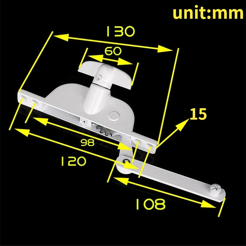 Window Opener Automatic Vent Opener Hand Crank Open Ventilation Adjustable 1pc for Home Office
