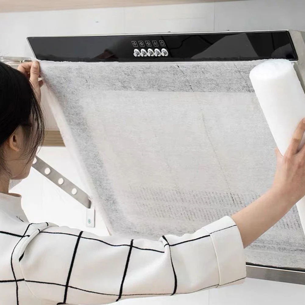 Air Fryer Oil Absorbing Paper Kitchen Range Hood 12pcs Disposable Oil-Absorbing Paper Kitchen Range Hood Attract Oiled Paper Filter Screen Film Cooking Bake Tool 43x45cm