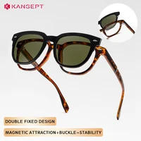 KANSEPT Progressive Glasses Man Style Square Magnetic Clip-on Eyepieces for Reading Glass Men Sunglasses Women Eyeglass Frames