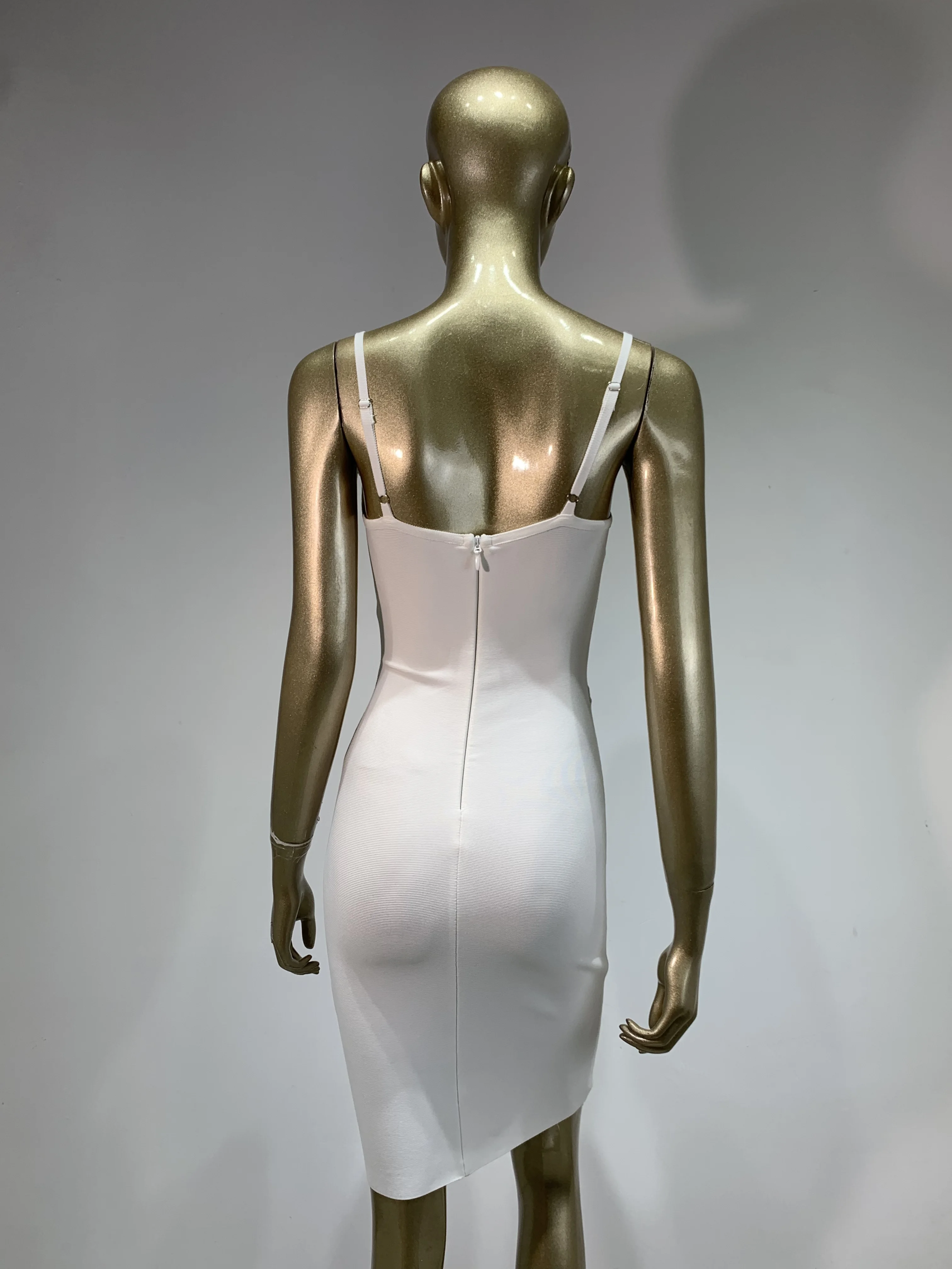 Women Celebrity Sexy Sleeveless Backless Diamonds White Mini Bodycon  Bandage Dress 2025 Elegant Evening Club Party Outfit - AliExpress 200000345