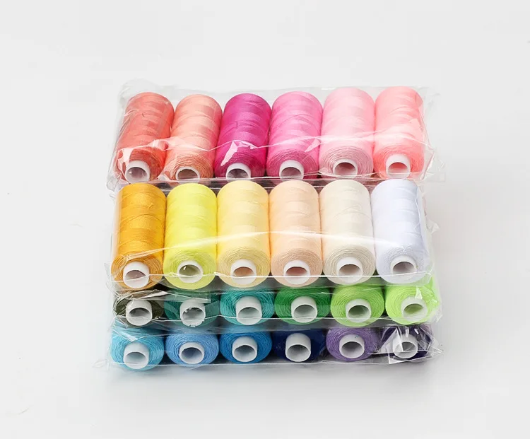 6 teile/paket sortierte Farben Nähgarn Polyester Nähgarn, für inländische DIY Nähen und Stickerei – Detail 2