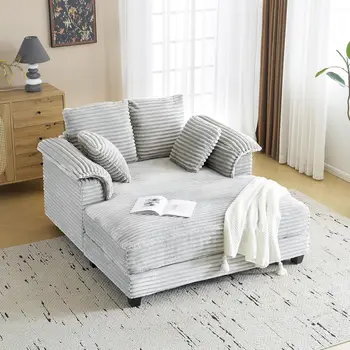 Oversized Corduroy Chaise Lounge 1
