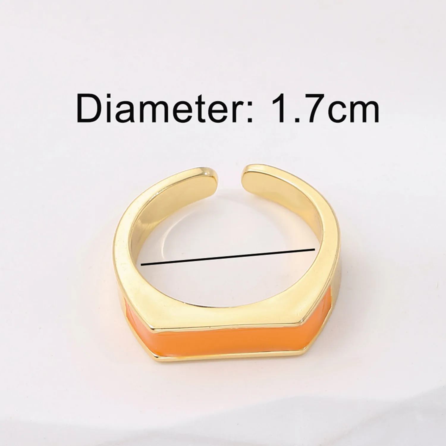 2021 INS Color Rainbow Fashion Rings For Women Finger Jewelry Clear CZ Colorful Neon Enamel Open Adjusted Dome Ring