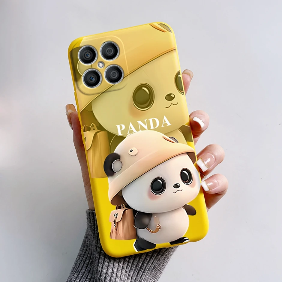Exquisite Cartoon Painted Liquid Silicone Phone Case in Bumper Design