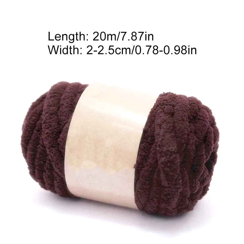 Description Picture 2 of item250g/roll Chunky Chenille Yarn Gauge 7 Plush Jumbo Yarn Acrylic Thick Yarn Bulky Yarn for Hat Crochet Bed Arm Knitting Throw