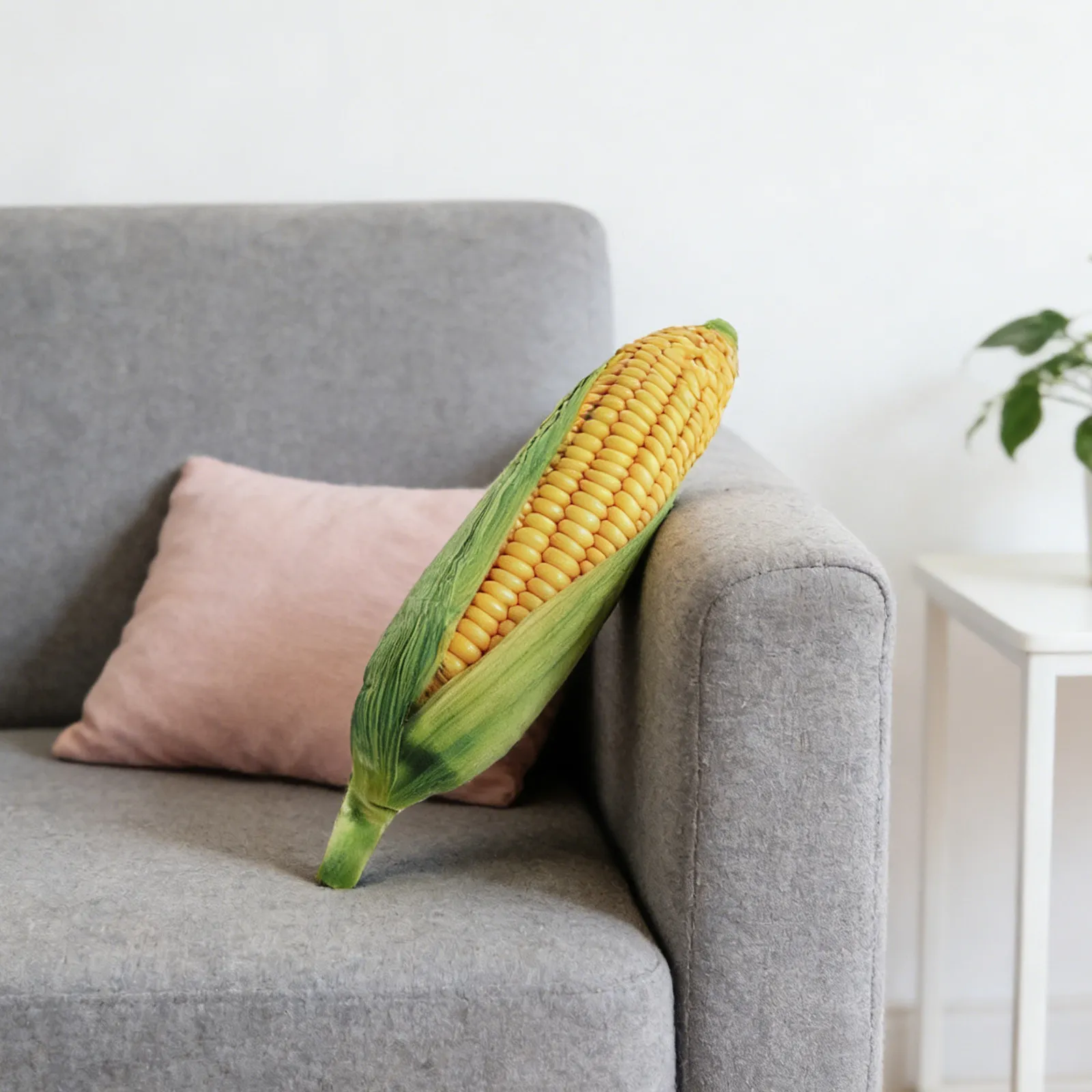 옥수수 모양 인공 야채 베개 27.6cm 부드러운 봉제 음식 쿠션 소파 침대 거실 집 귀여운 장 옥수수 쿠션