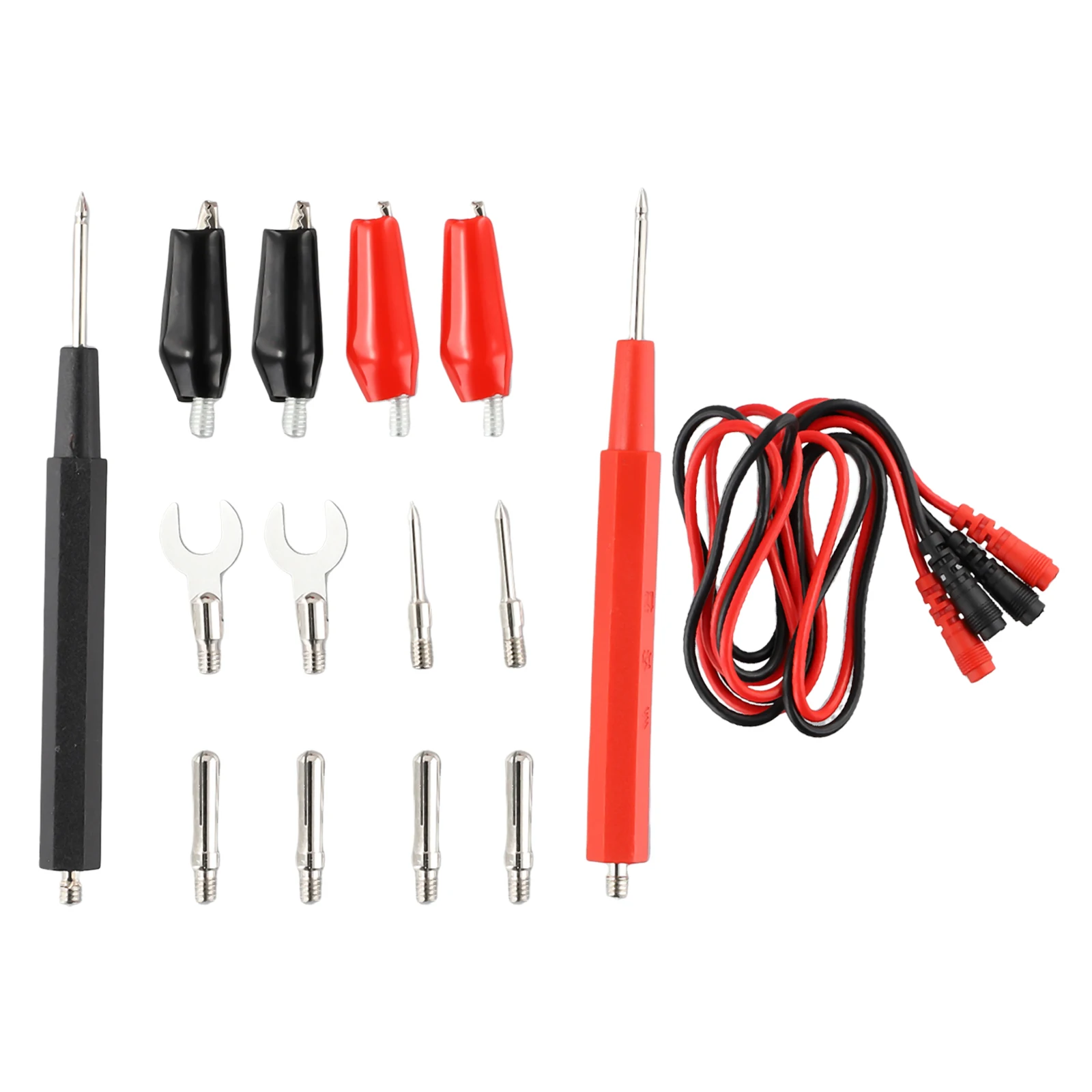 

Multimeter Probe Test Leads Kit Universal 1000V 16-in-1 16pcs Combination Cable Digital Multimeter Probe Flexible