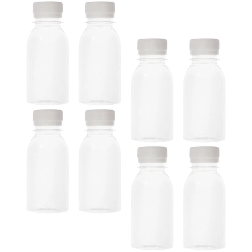 

10/15Pcs Plastic Juice Bottle Empty Clear Beverage Bottles Water Milk Drinking Bottles With Caps For Sports Camping Climb