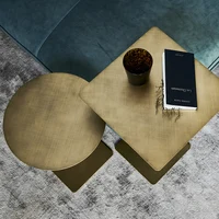 Table d'appoint ronde moderne en acier inoxydable doré, table de canapé relevable, nouveau design, vente chaude, table décorative confortable pour la maison 2